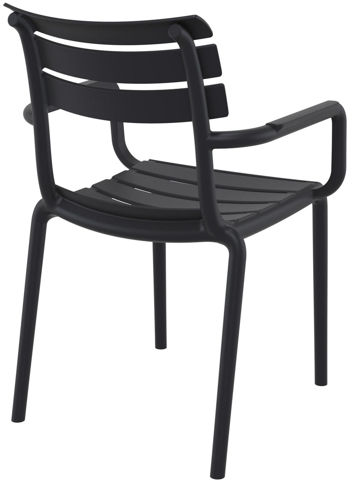 GARTENSTUHL Kunststoff Schwarz - Schwarz, Kunststoff (58/85/59cm) - CLP