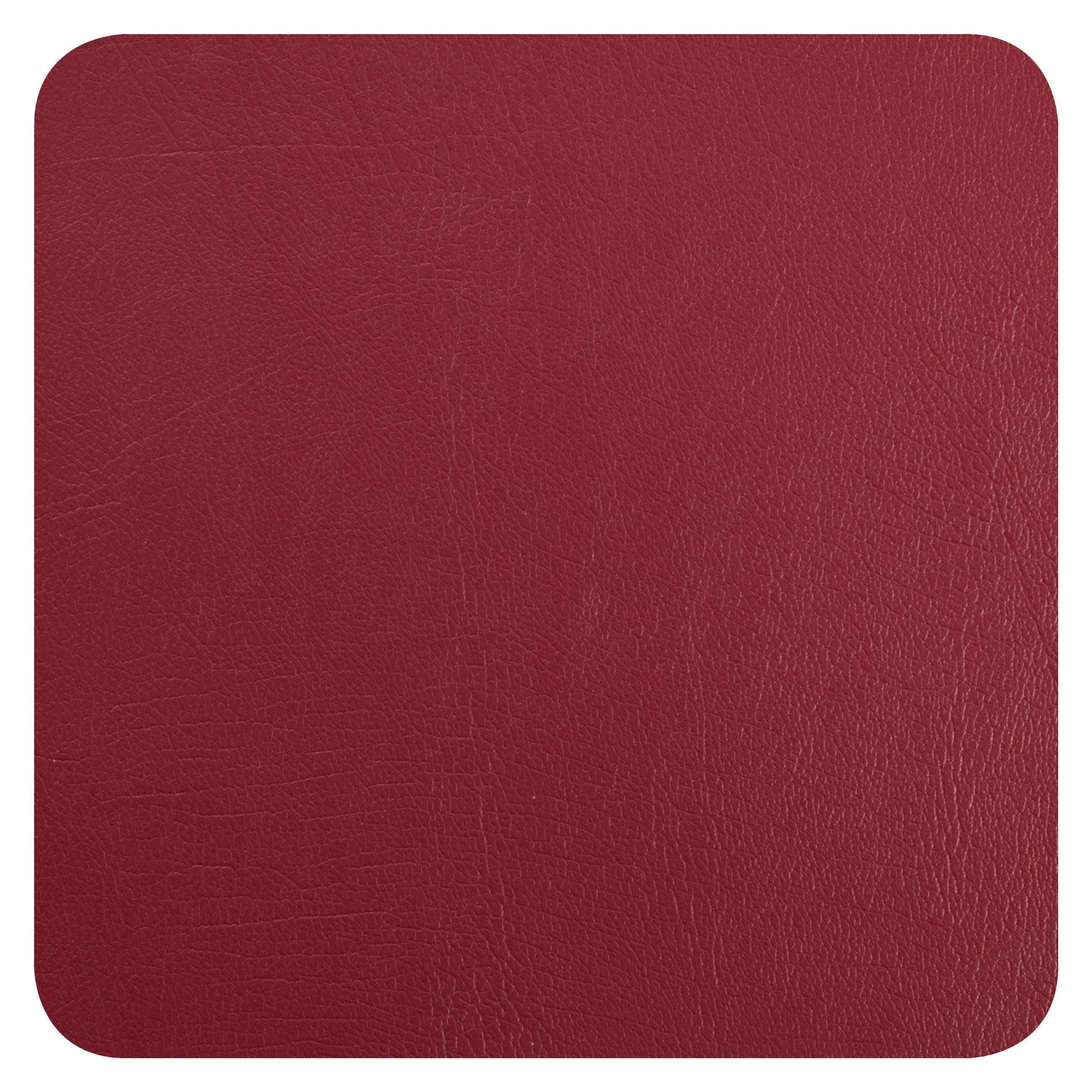 UNTERSETZER Jette aus Leder in Weinrot - Weinrot, Leder (10/10cm) - Premium Living