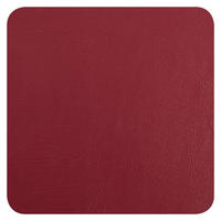 UNTERSETZER Jette aus Leder in Weinrot - Weinrot, Leder (10/10cm) - Premium Living