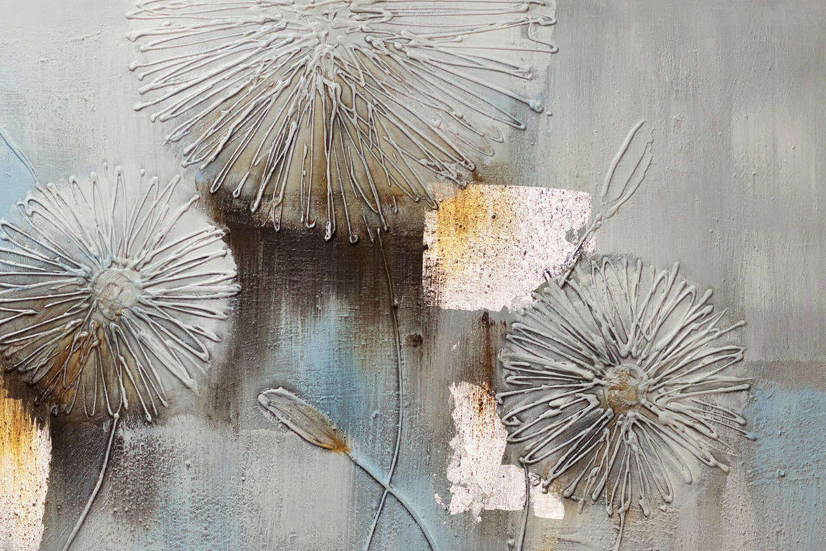 ÖLGEMÄLDE 120/60 cm - Weiß, Holz/Textil (1.86/60cm) - KUNSTLOFT