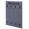 WANDGARDEROBE WELCOME SHABBY Grau, Blau - Blau/Grau, Holz (60/90/8cm) - MCW