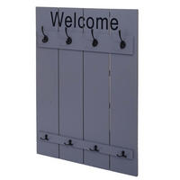 WANDGARDEROBE WELCOME SHABBY Grau, Blau - Blau/Grau, Holz (60/90/8cm) - MCW