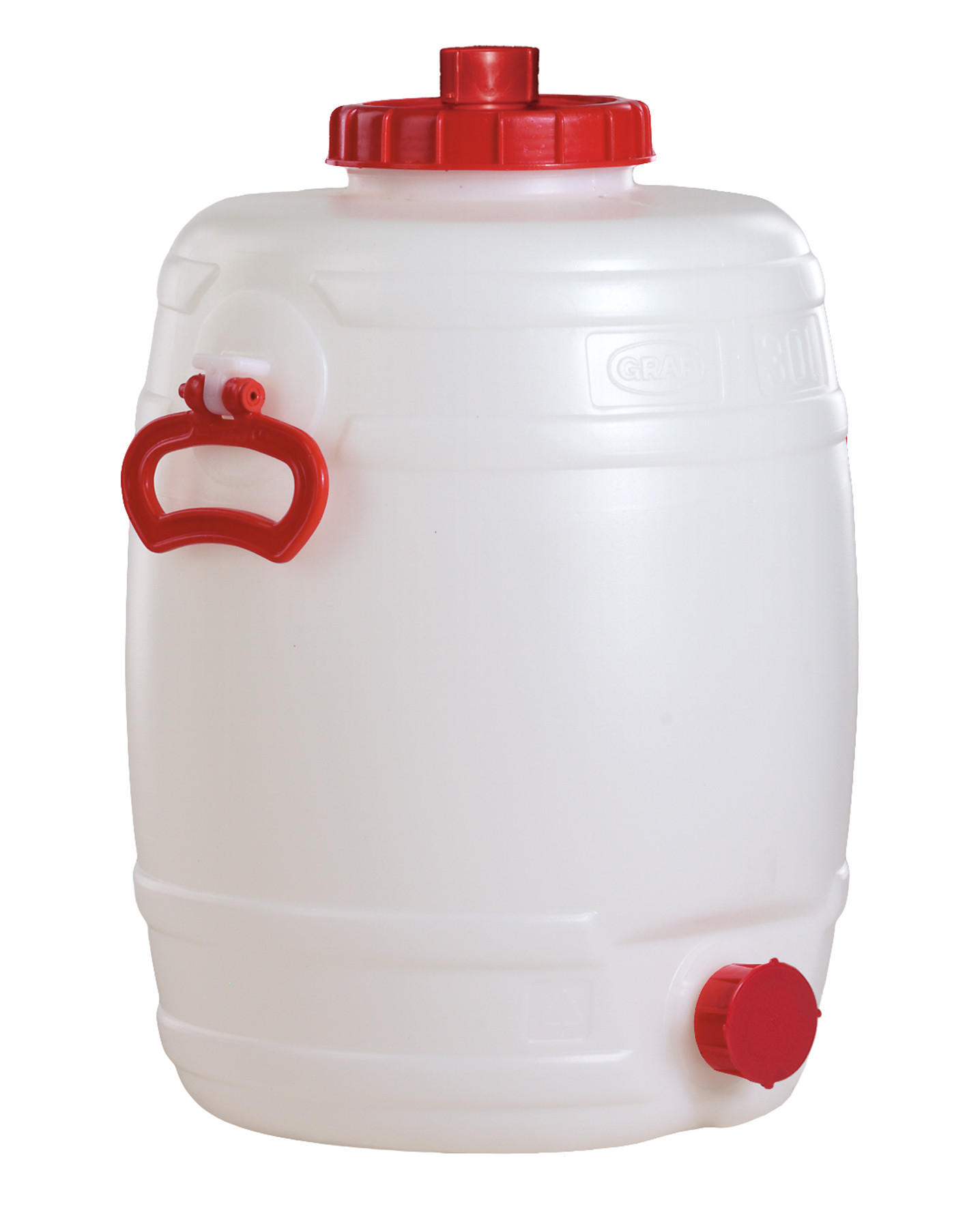 UNIVERSAL-FASS 30 L rund aus lebensmittelechten PE - Weiß, Kunststoff (33/46/33cm) - GRAF