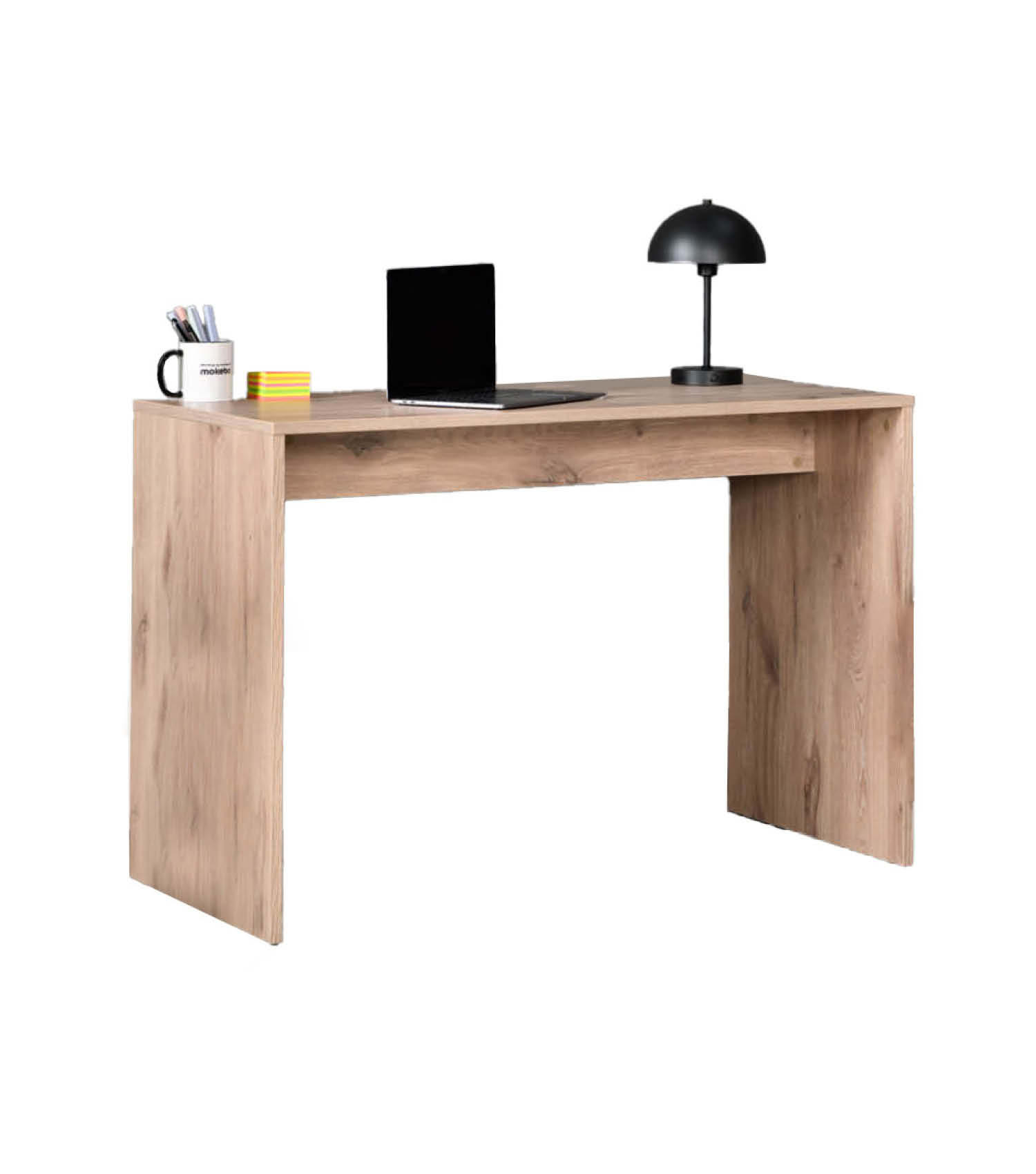SCHREIBTISCH Der Produktive - Eichefarben, Holzwerkstoff (54/112/77cm) - Mokebo