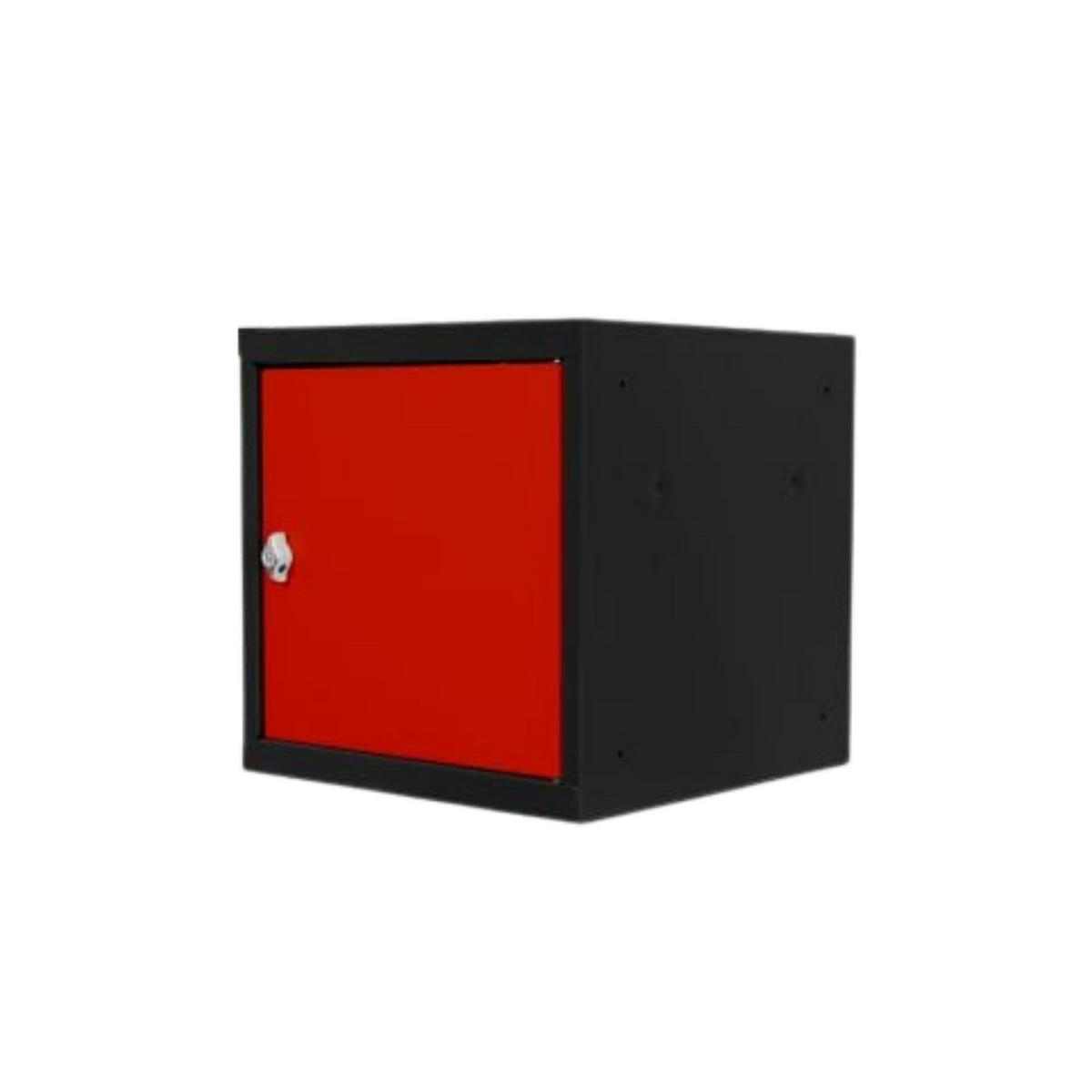 SCHLIESSFACHWÜRFEL Blocky mit Drehriegelschloss für Vorhängeschloss 40x40x40cm Anthrazit/Verkehrsrot - Anthrazit/Rot, Metall (40/40/40cm) - PROREGAL