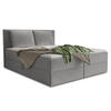 BOXBETT Egro - 180x200 - hellgrau (Paros 05, Velvet) - Hellgrau/Schwarz, Holz/Holzwerkstoff (180/200cm) - Sofnet