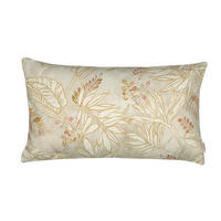 KISSENHÜLLE Blattgold taupe 100% Baumwolle 30/50 cm - Taupe, Textil (30/50cm) - beties Heimtextil