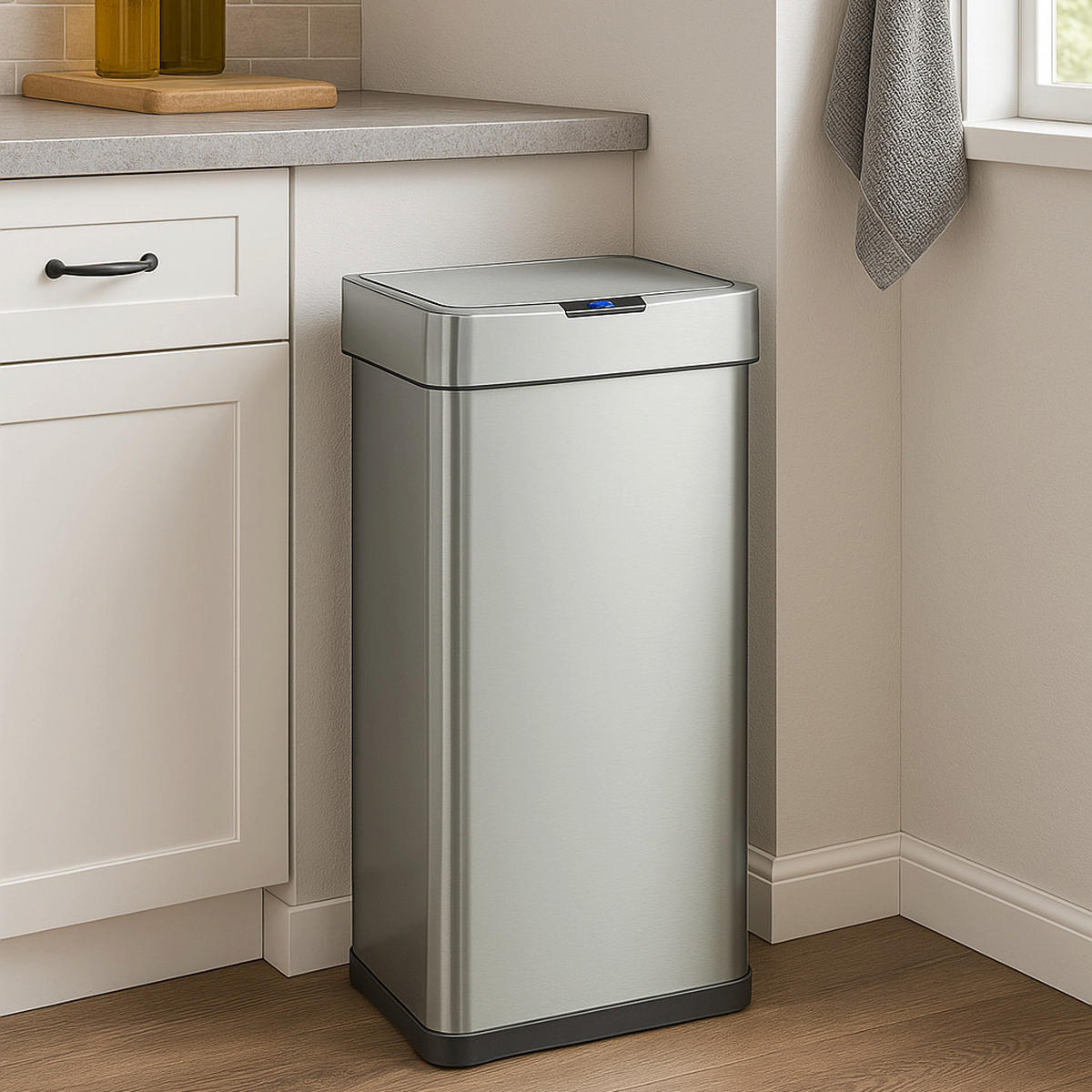 MÜLLBEHÄLTER DAYTONA silber - Silberfarben, Metall (26/86/41cm) - Kitchen Move