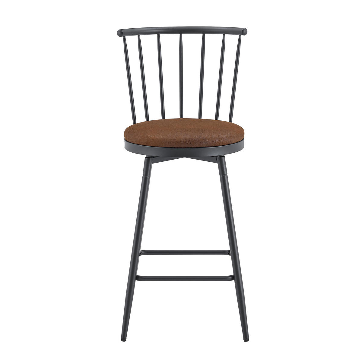 BARHOCKER DE-36667 2er Set mit Tech-Stoff und Metallgestell Braun - Braun, Metall (39/96/39cm) - ComfortXL