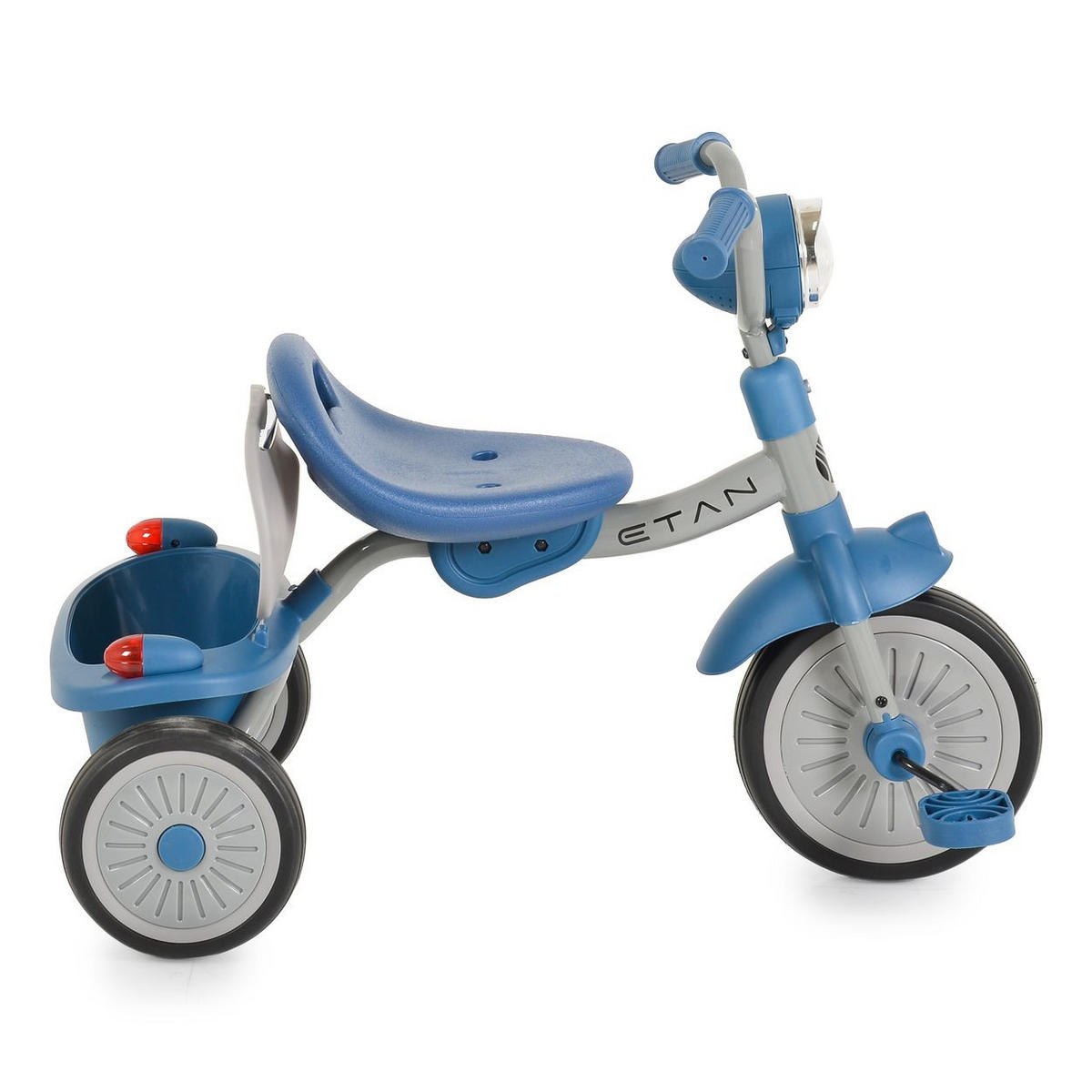 DREIRAD Etan Musik faltbar blau EVA-Reifen Korb Lichteffekte Sitz verstellbar - Blau, Metall (41/38/51cm)