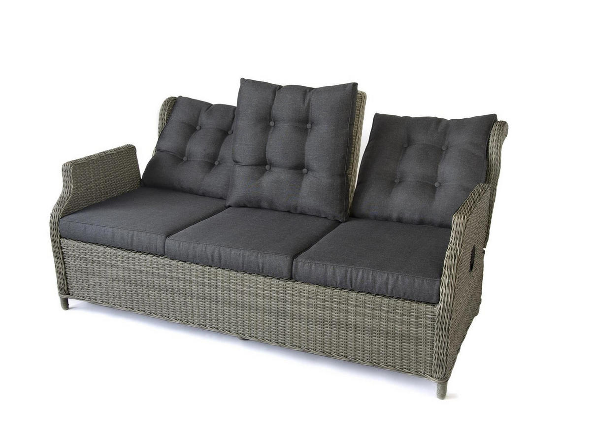 DININGLOUNGE-SET Canelli Braun mit Tisch und Hockern für 7 Personen - Braun, Naturmaterialien - bellavista - Home & Garden