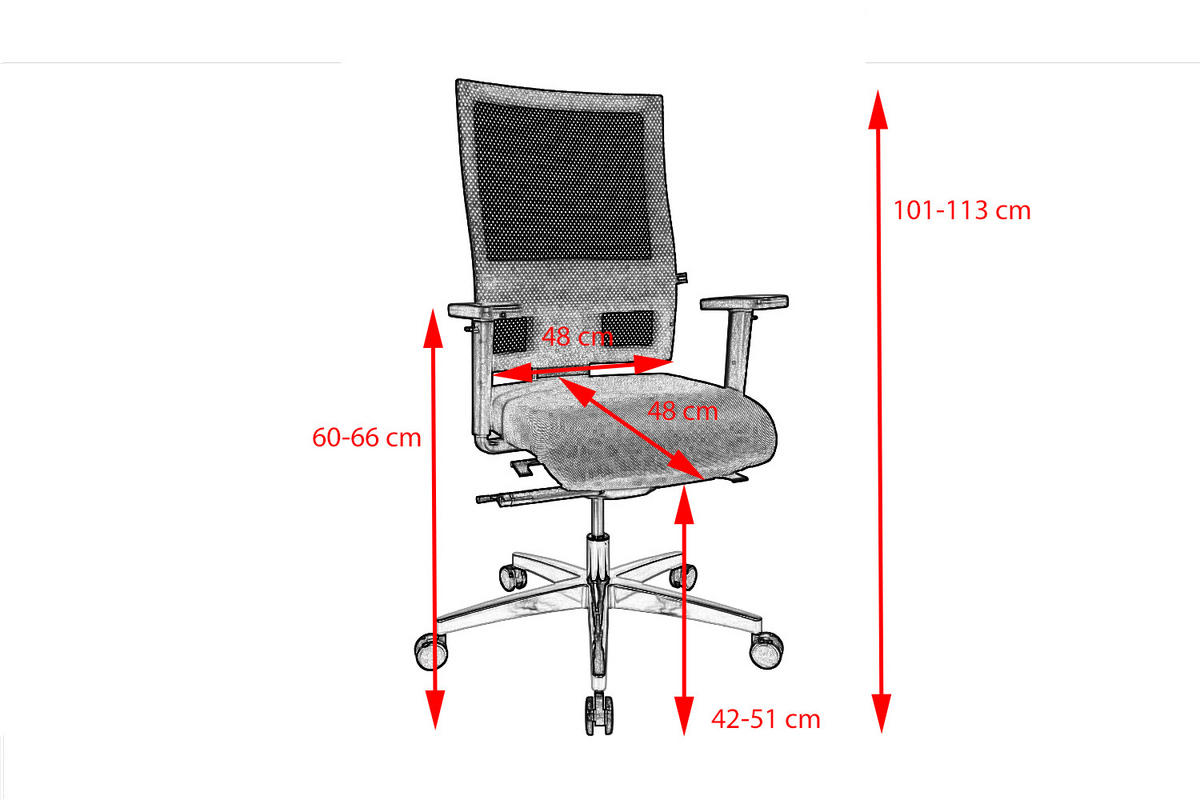 BÜROSTUHL TOBI Schwarz Kunststoff Höhenverstellbar - Silberfarben/Schwarz, Kunststoff/Metall (70/101/70cm) - KAWOLA