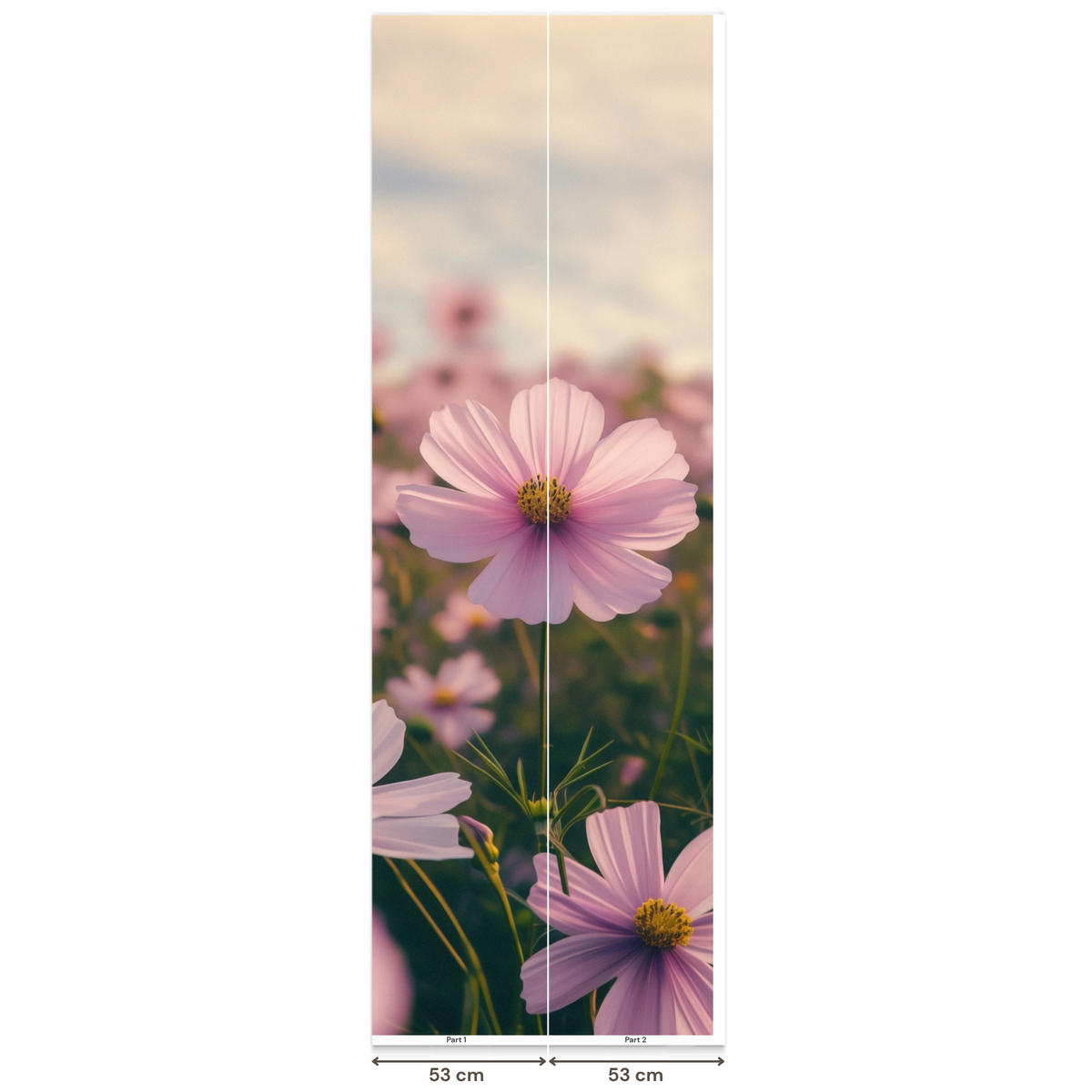 TAPETE - Blumen - Lila - Unscharf - 100x280 cm - Rosa, Papier (100/280cm) - OnlyWow