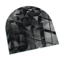 GLASPLATTE für Kamin 100x100 cm Schwarz - Schwarz, Glas (100/100/0.4cm) - ArtPrintCave