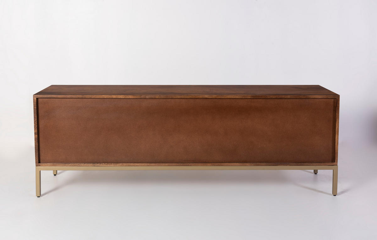 TV-SCHRANK Ralf Mangoholz Braun 50x40x145cm - Braun, Holz (40/50/145cm) - DELUKE