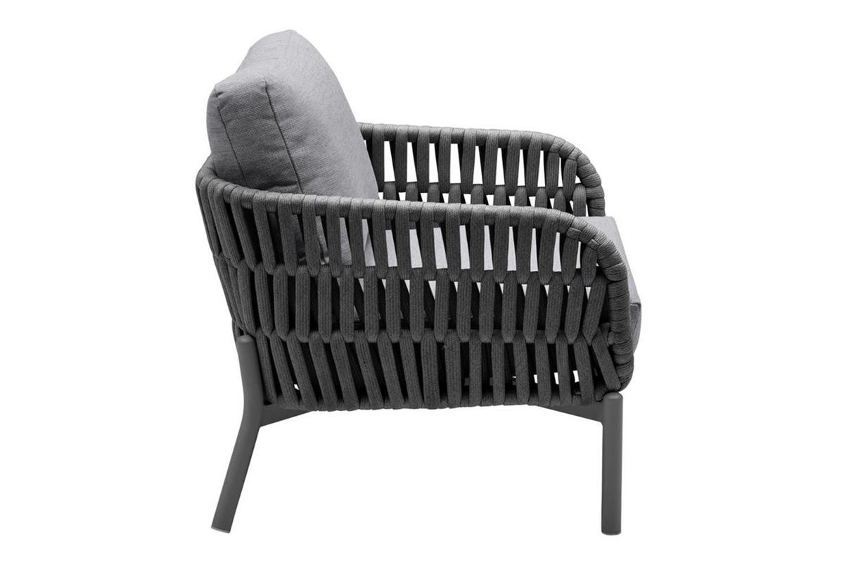 GARTENSTUHL Malte 67x79x82 cm, Kunststoff, Anthrazit - Anthrazit, Kunststoff (79/67/82cm) - dasmöbelwerk