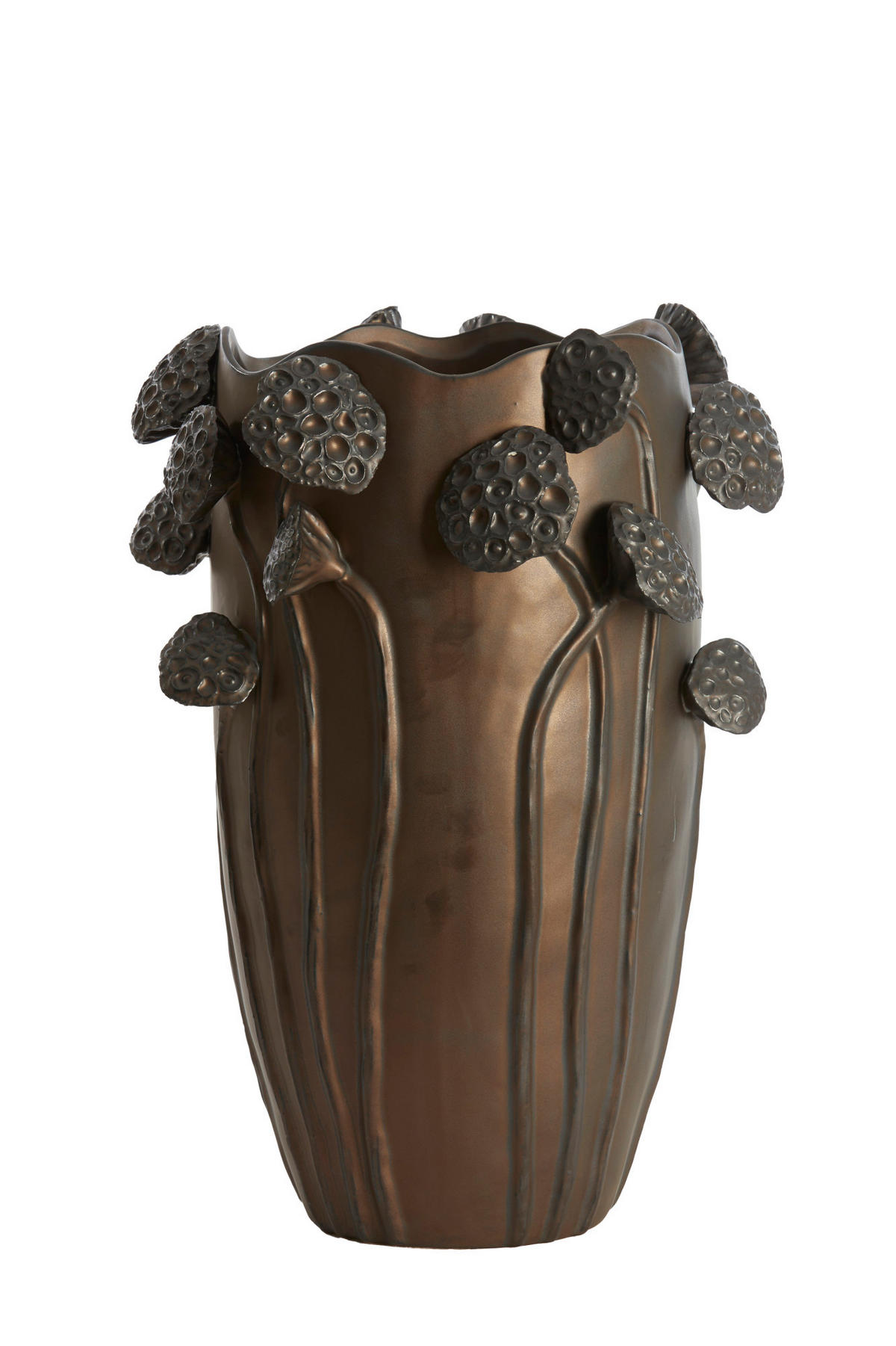 VASE Lavci Braun Ø35,5/51 cm - Braun, Keramik (51cm) - Light & Living