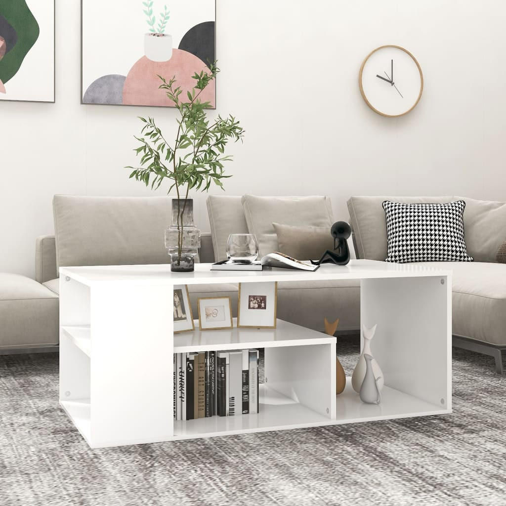 COUCHTISCH Weiß 100x50x40 cm Holzwerkstoff - Weiß, Holzwerkstoff (50/100/40cm) - furnicato