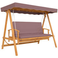 HOLLYWOODSCHAUKEL Braun 236.0/130.0/181.0cm - Braun, Holz (130/181/236cm)