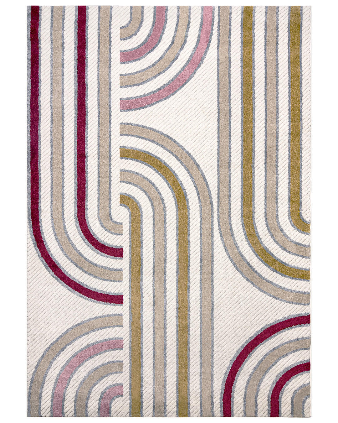 KINDERTEPPICH Alora Rojo Mazovia 160x230cm Creme Rosa Geometrisch Kurzflor - Creme, Textil (160/230cm) - Mazovia