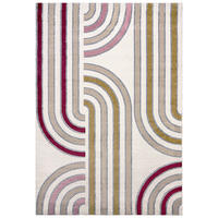 BARNMATTA Alora Rojo Mazovia 120x170cm Creme Rosa Geometrisk Kort Lugg - Cremefärgad, Textil (120/170cm) - Mazovia