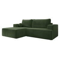ECKSOFA Mivo, Seite: Links - Schwarz/Grün, Holz/Kunststoff (266/163cm) - MIRJAN24