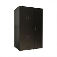 WASCHMASCHINENSCHRANK DORA-II 115cm Breit, 186cm Hoch - Schwarz, Holzwerkstoff (115/186/73.8cm)
