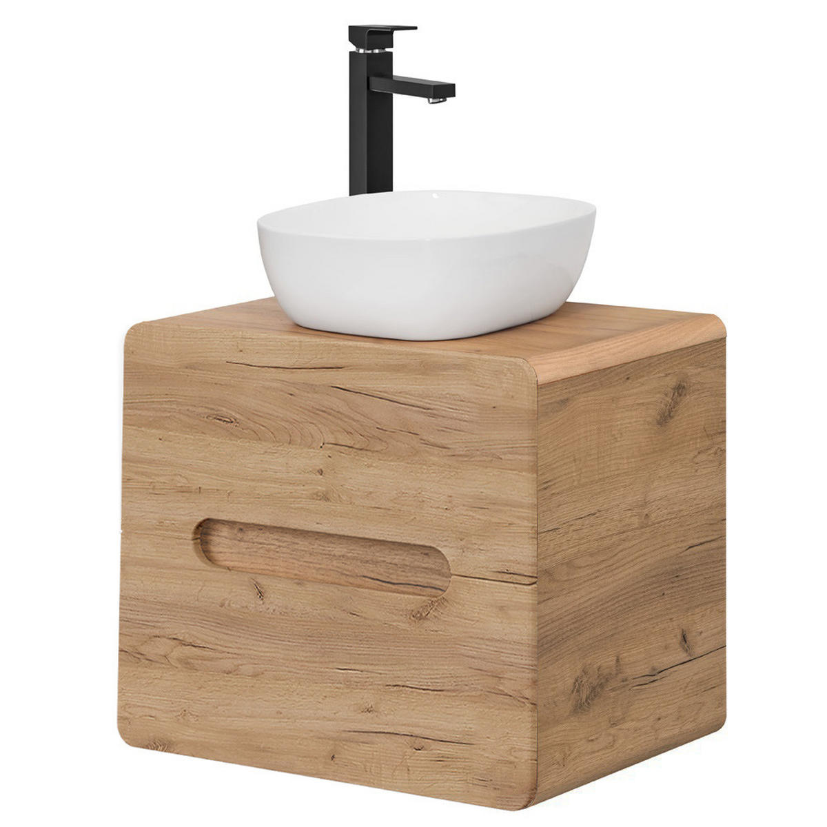 WASCHTISCH Luton-56 - Braun, Holzwerkstoff (60/68/46cm) - Lomado