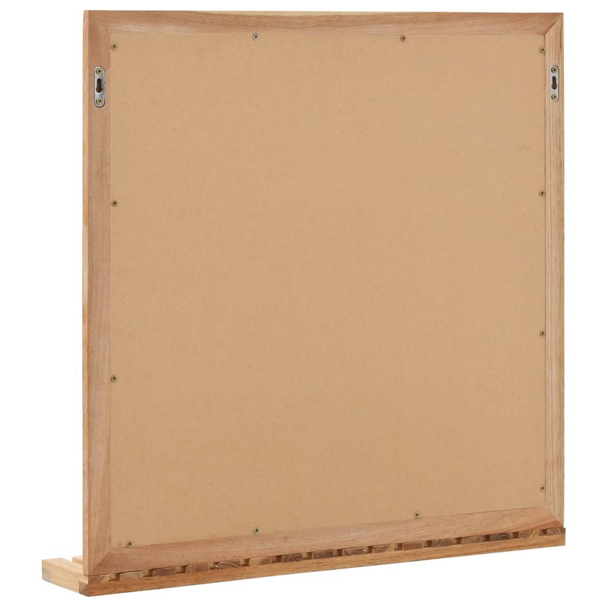BADEZIMMERSPIEGEL 60x12x62 cm Walnuss Massivholz - Braun, Holz (12/62/1cm) - furnicato
