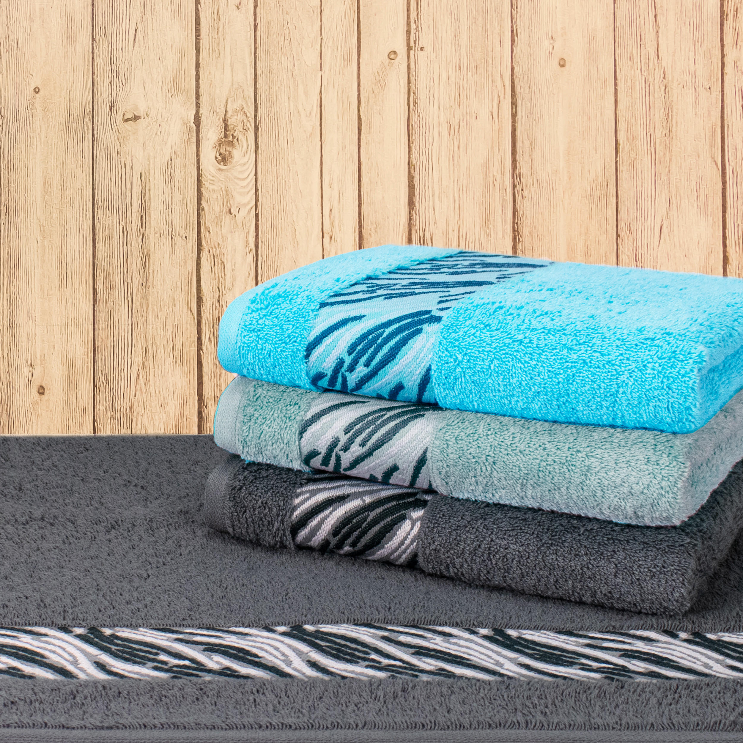 HANDTUCH SHADOW - Türkis, Textil (50/100cm) - Möve for Frottana