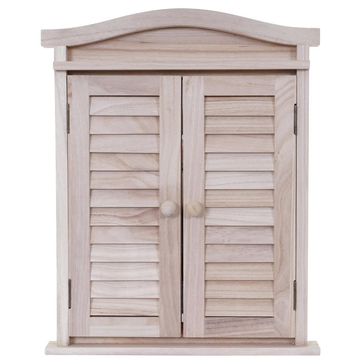 WANDSPIEGEL MIT FENSTERLÄDEN Braun - Braun, Holz (42/53/5cm) - MCW
