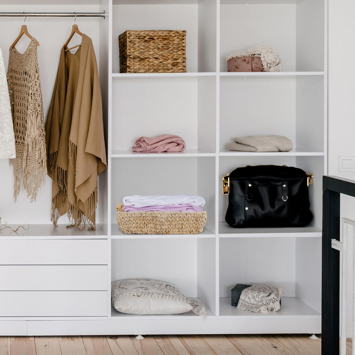 AUFBEWAHRUNGSKORB - Hellbraun, Textil/Metall (43/13.5/19cm) - Relaxdays