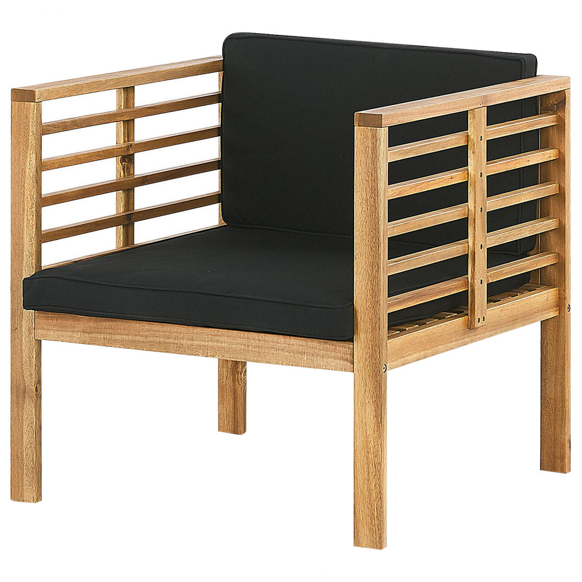 4-SITZER LOUNGE SET Akazienholz Hellbraun Pacific - Hellbraun, Holz - Beliani