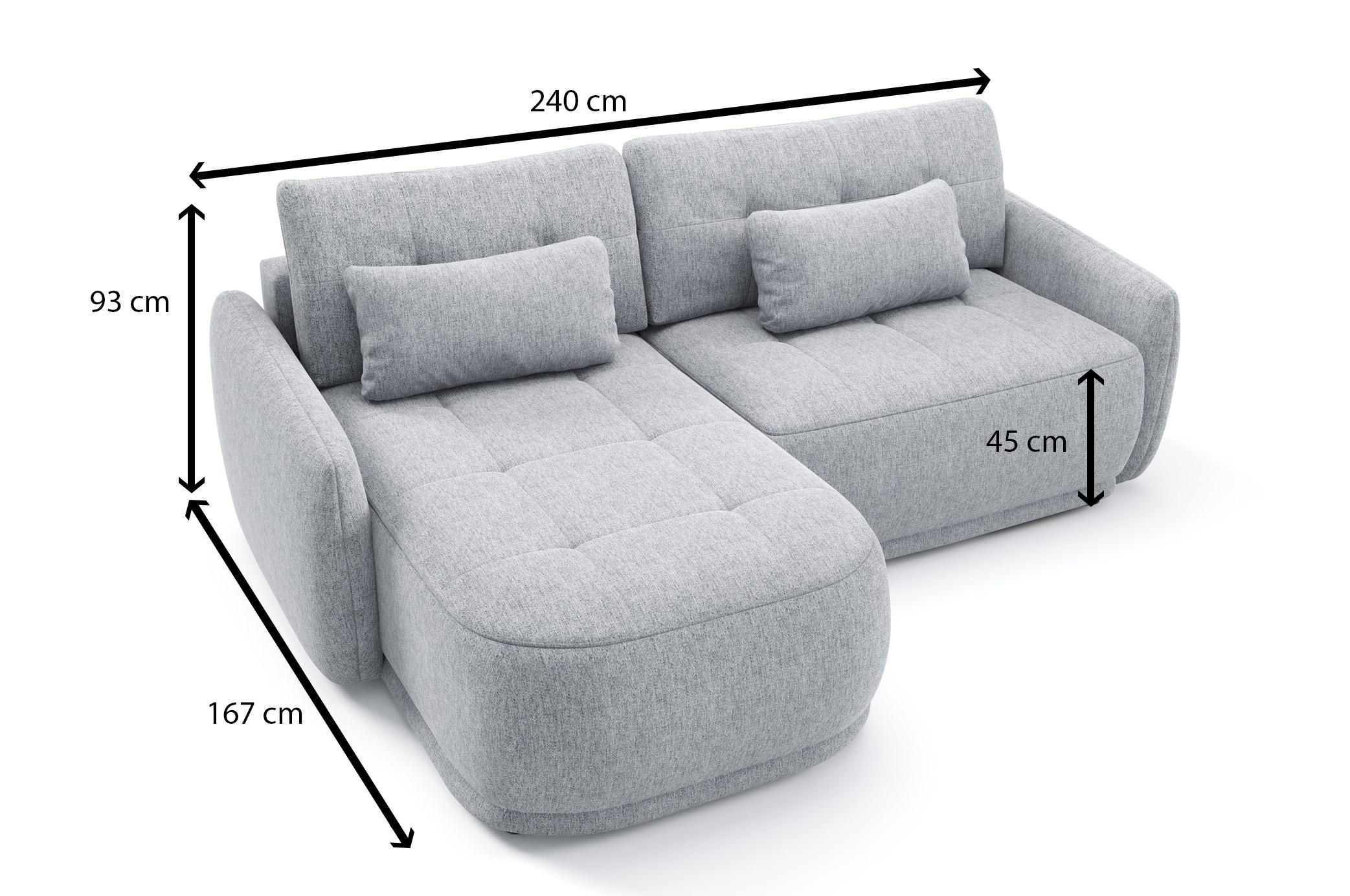 Thumbnail - Bettso Ecksofa, Hellbraun, Textil, L-Form, 240x167 cm, Wohnzimmer, Sofas & Couches, Wohnlandschaften, Ecksofas