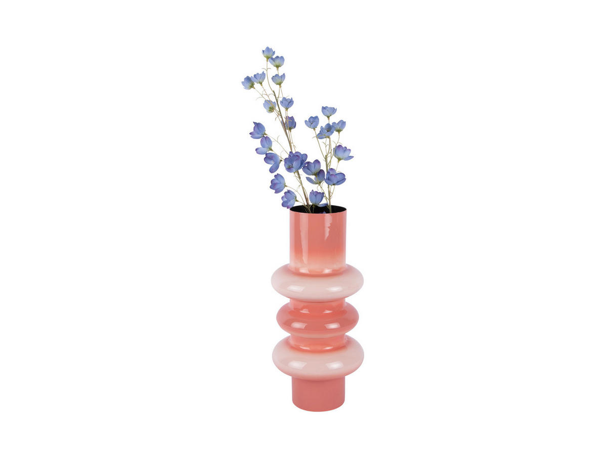 VASE Grato Medium - Rosa - 37 cm - Pink, Metall (37cm) - Present Time