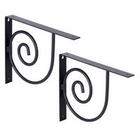 REGALTRÄGER als 2er Set Vicky, Stahl, 250 x 305 mm - Schwarz, Metall (3/25/30.5cm) - Alberts