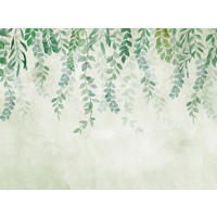VLIESTAPETE Grün 371/280 cm - Blau/Grün, Textil (371/1cm) - KUNSTLOFT