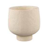 TOPF Laim Beige 40/40/40cm - Beige, Stein (40cm) - PTMD Collection