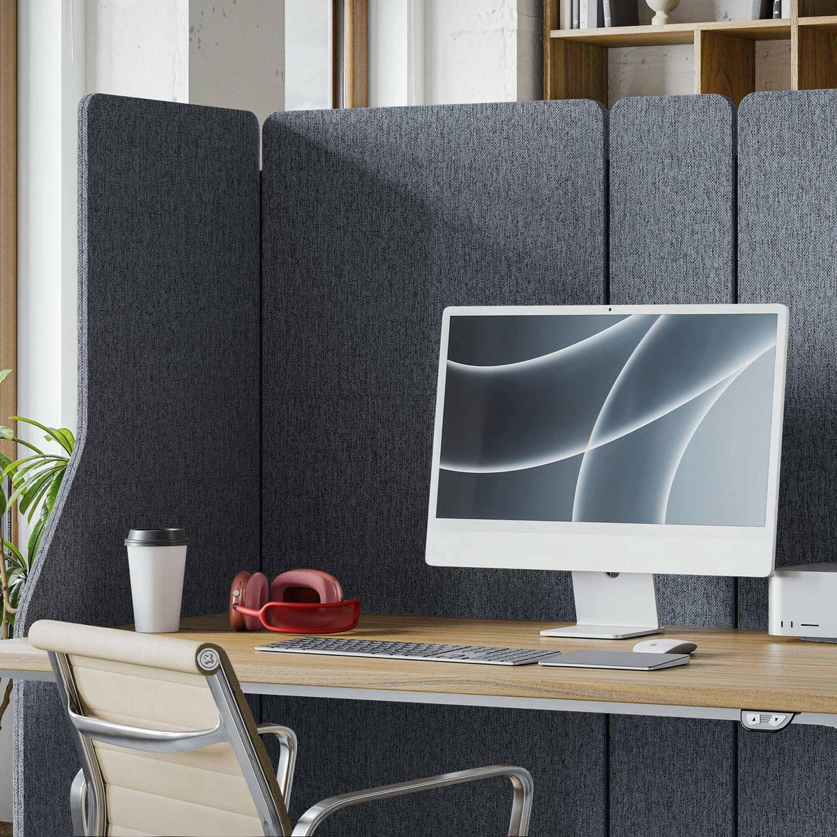 AKUSTIKSCHUTZWAND SADIE - Anthrazit, Metall (260/145/2cm) - Jan Nowak