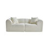 2-SITZER Sofa Samt mit 2 Kissen 193/87/67 cm Beige - Beige, Textil (87/67/193cm) - Redom