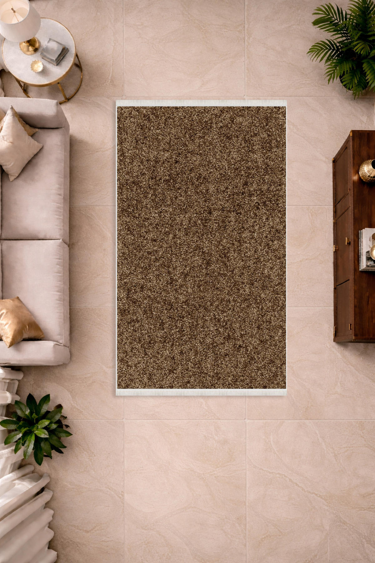 FLACHTEPPICH Wohnzimmer Läufer 80/150cm BRAUN - Braun, Textil (80/150cm) - ROLFNERS