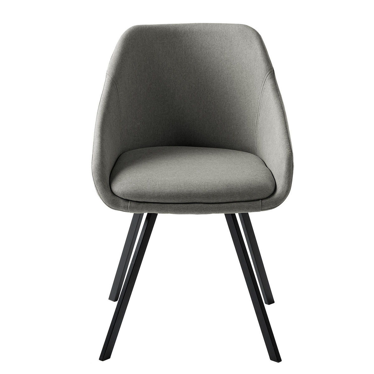 ARMLEHNENSTUHL-SET - Webstoff - Hellgrau, Textil (53/80/54cm) - home24