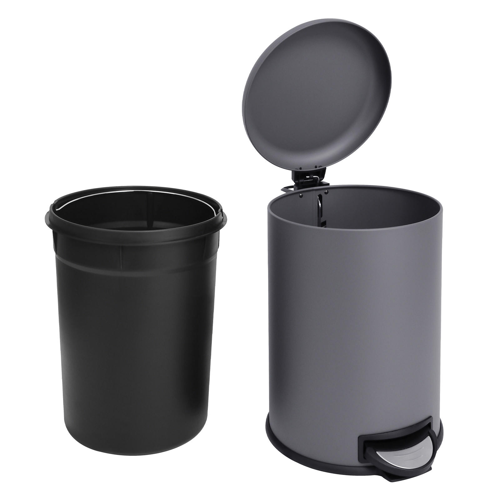 MÜLLEIMER T20 - Grau, Metall (31/44/31cm) - SVITA