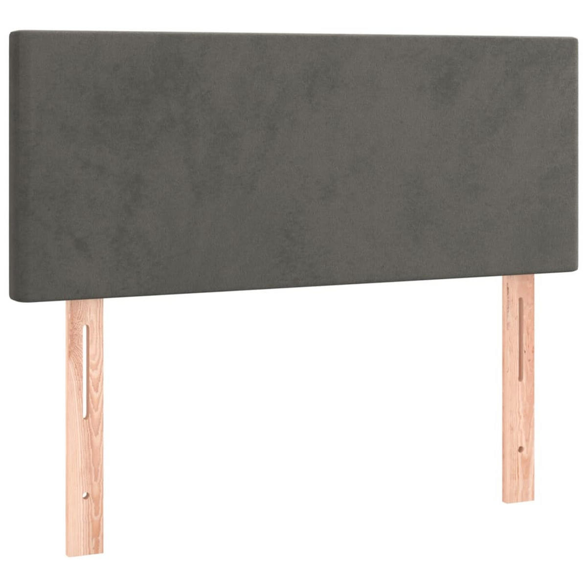 BOXSPRINGBETT 120/200 Cm Grau Samt - Dunkelgrau, Textil (120/203cm) - vidaXL