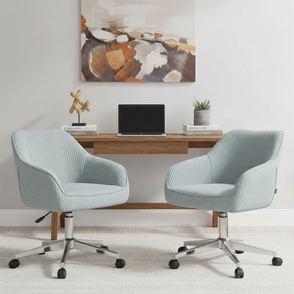 Thumbnail - Dubi Möbel Bürostuhl, Hellblau, Textil, 60x79x61 cm, Arbeitszimmer, Bürostühle, Drehstühle