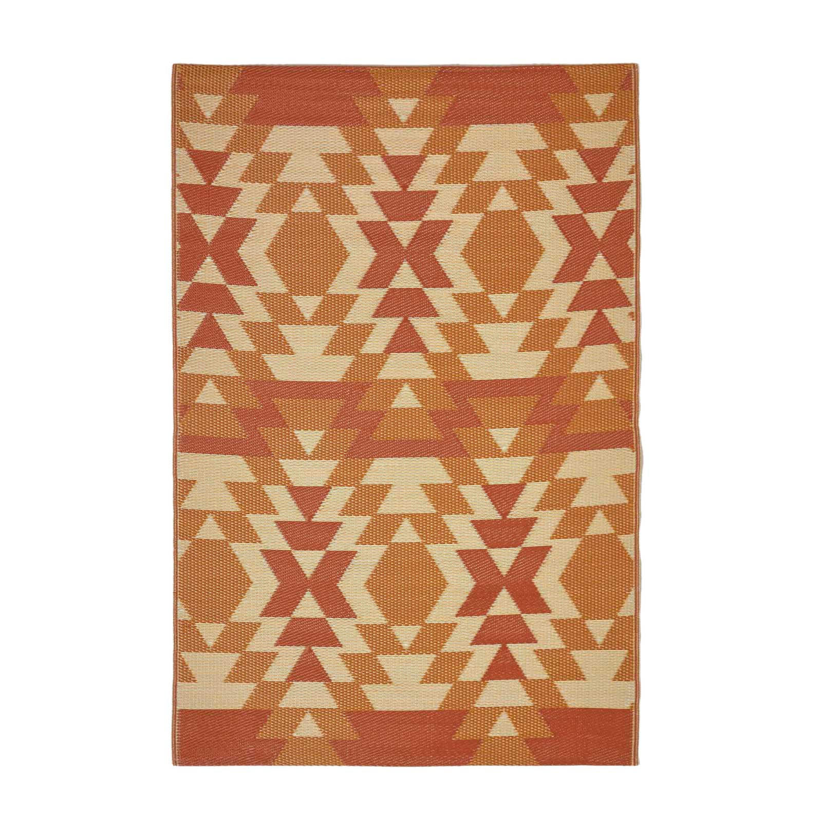 OUTDOORTEPPICH Anya mit Ethno-Muster 150/240 cm - Orange, Kunststoff (150/240cm) - Homescapes