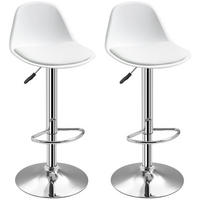 BARHOCKER 2er-Set mit modernem Design bis 120 kg(Ein Stuhl) Barstühle Weiß - Weiß, Kunststoff (42/104/38cm) - HOMCOM