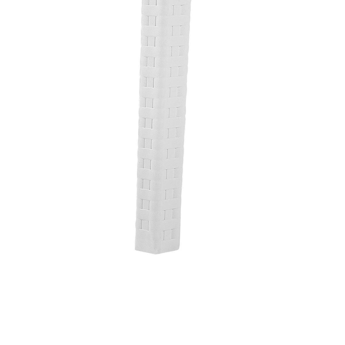 GARTENSTUHL 4er-Set Rattanoptik weiß Fossano - Weiß, Kunststoff (60/89/47cm) - Beliani