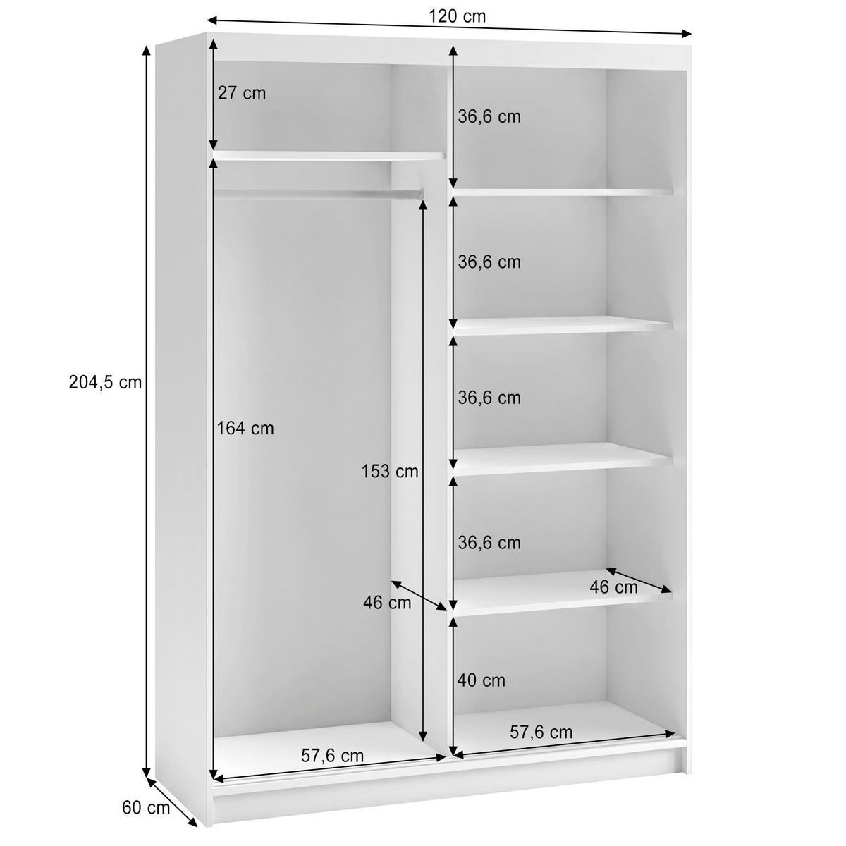 POSUVNÁ ŠATNÍ SKŘÍŇ Donatello se 2 dveřmi a zásuvkovým modulem, 120 cm, černá + dub Artisan - černá/dub artisan, kompozitní dřevo (120/205/60cm) - Beautysofa