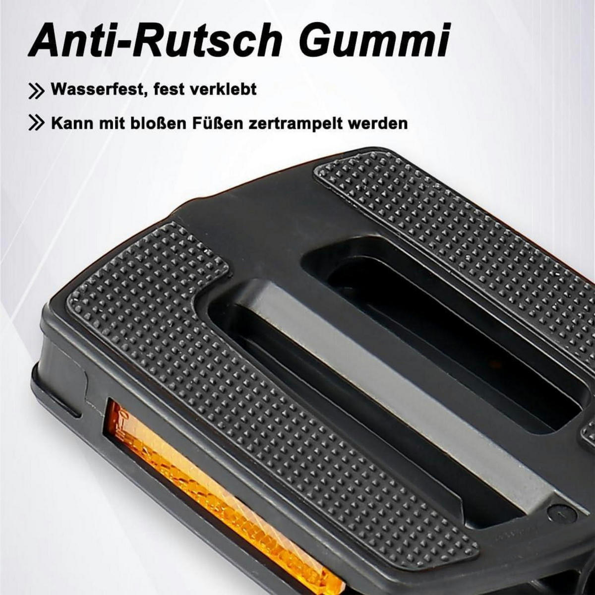 FAHRRADPEDALE City/Trekking Set inkl. Reflektoren Schwarz - Schwarz, Kunststoff (8.5/1.5/12.5cm)